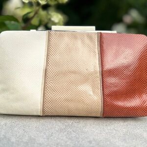 Handbag, Judith Leiber Tri-color Clutch